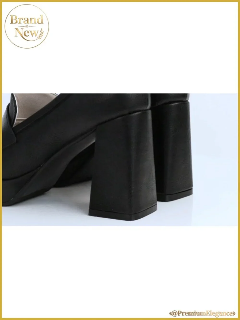 Women's Heeled Loafers Platform Chunky High Heel Dress Loafers